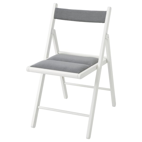 FRÖSVI Folding chair, white/Knisa light grey