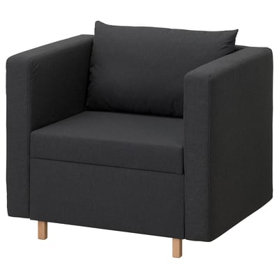 GALLNÅS Armchair, multifunctional/Vissle dark grey