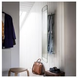 GRANVÅG Mirror with storage, wall hanging/green, 50x150 cm