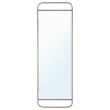 GRANVÅG Mirror with storage, wall hanging/green, 50x150 cm