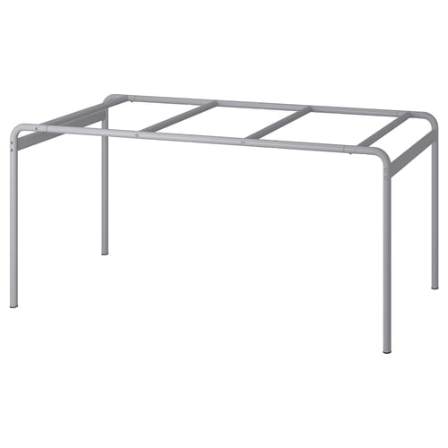 A grey gräsala metal table frame with a rectangular shape and sturdy design.