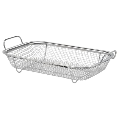 GRILLTIDER Barbecue basket, stainless steel, 33x19 cm