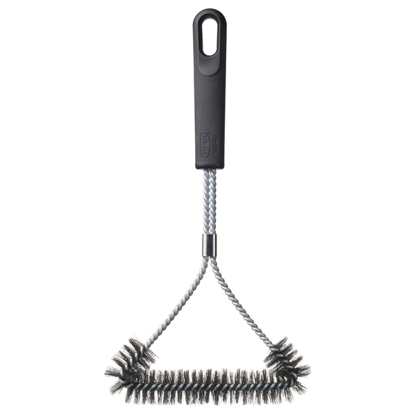 GRILLTIDER Barbecue grill cleaning brush, stainless steel/black, 35 cm