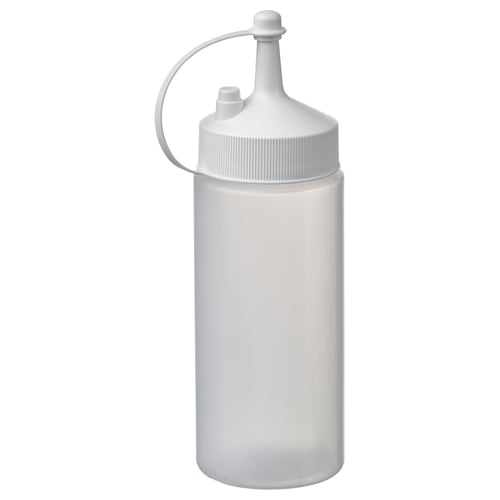 GRILLTIDER Squeeze bottle, white/transparent, 200 ml