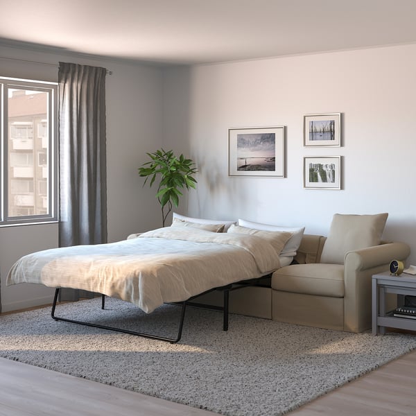 gronlid كنبة سرير 3 مقاعد sporda طبيعي ikea