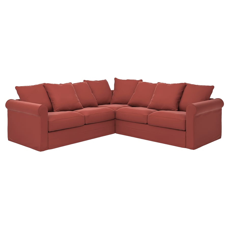 GRÖNLID corner sofa, 4seat, Ljungen light red IKEA