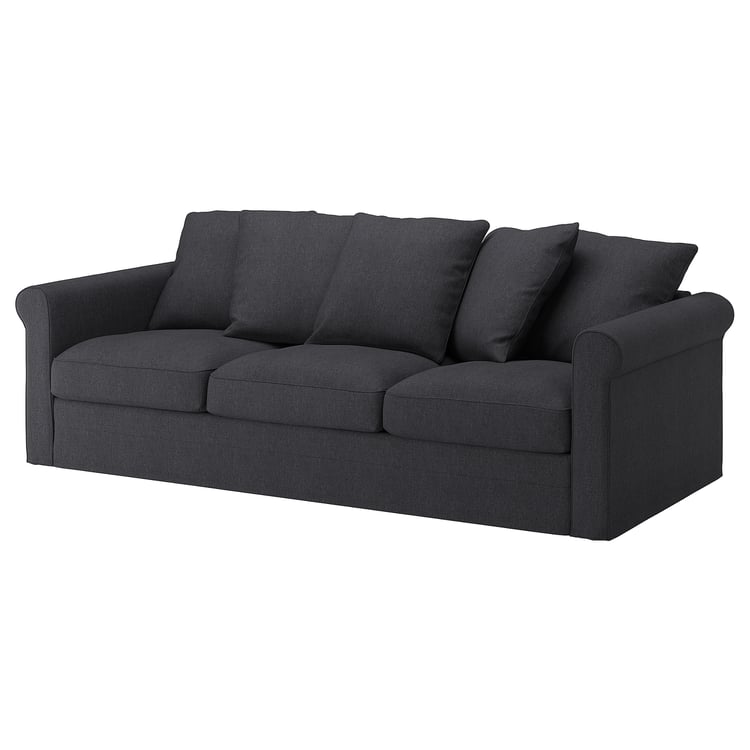GRÖNLID cover for 3seat sofa, Sporda dark grey IKEA