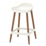 GRÖNSTA Bar stool, counter height white/in/outdoor, 64 cm