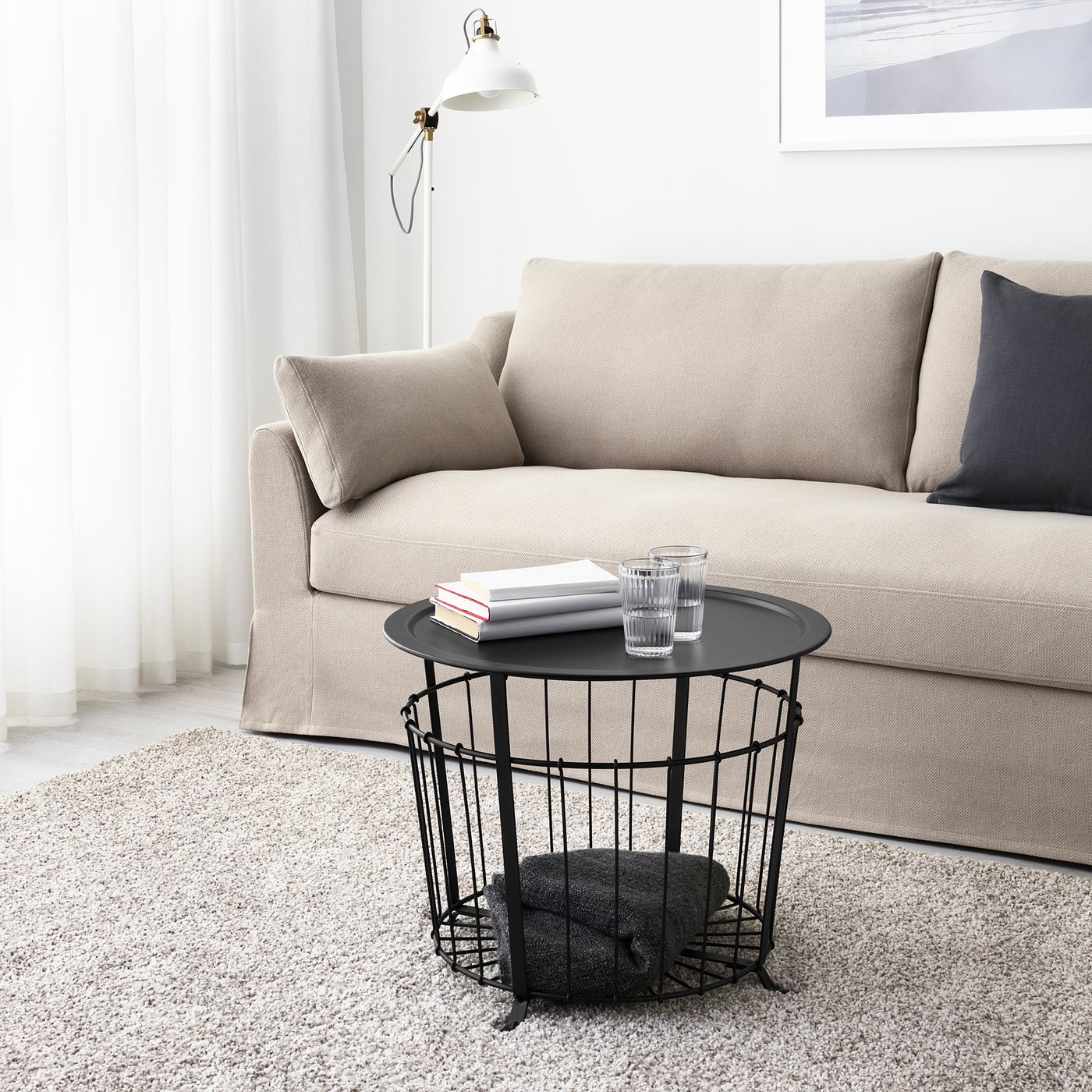 GUALÖV Storage table, black, 60 cm - IKEA