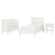 GULLABERG Bedroom furniture, set of 3, white, 90x200 cm