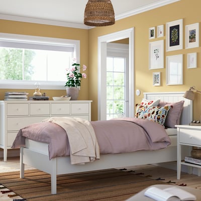 GULLABERG Bedroom furniture, set of 3, white, 90x200 cm