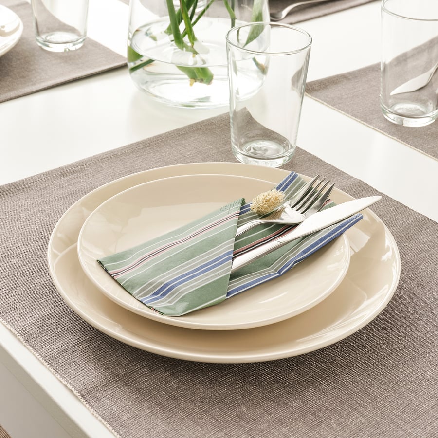 HAJMAL Paper napkin, striped/multicolour, 33x33 cm IKEA