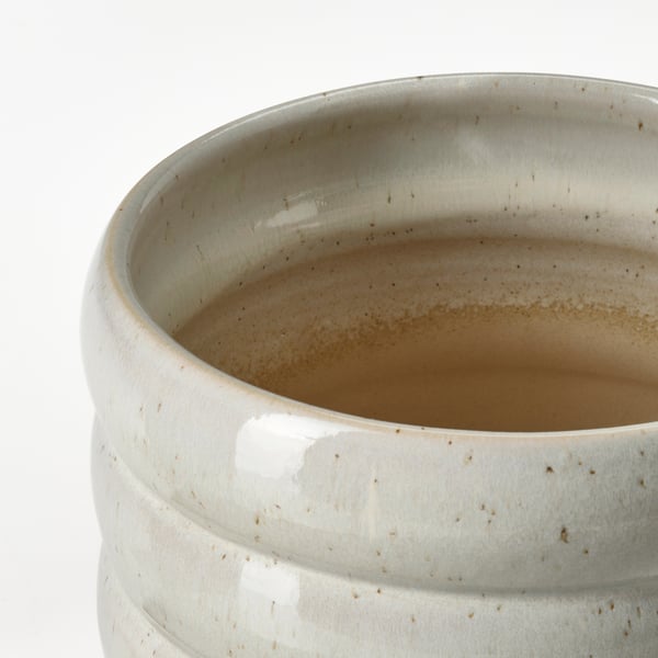 HASSELBUKETT Plant pot, in/outdoor/beige, 12 cm