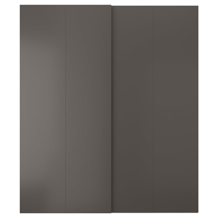 HASVIK Pair of sliding doors dark grey IKEA