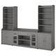 HAUGA Storage combination, grey, 279x46x199 cm