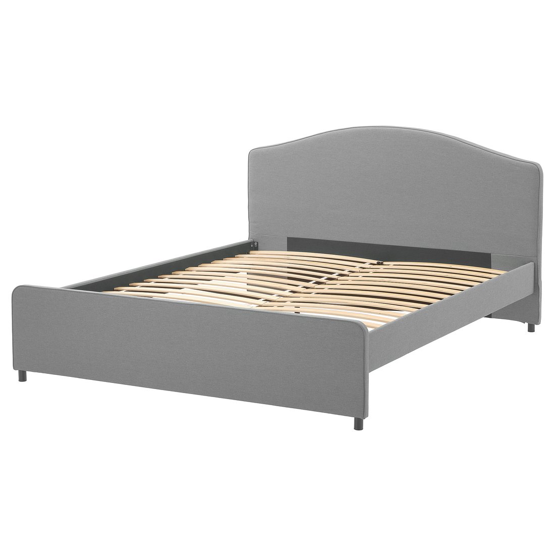 HAUGA Upholstered bed frame Vissle grey IKEA