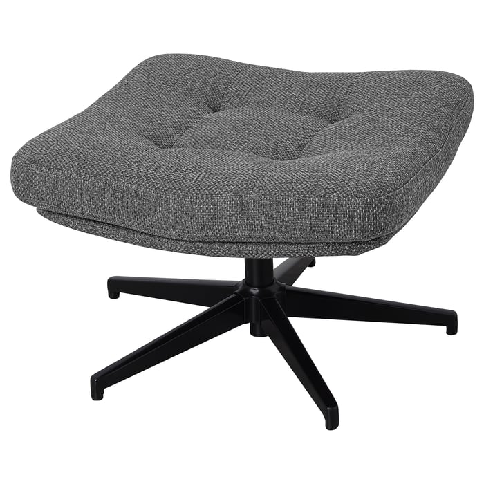 HAVBERG Footstool Lejde grey/black IKEA