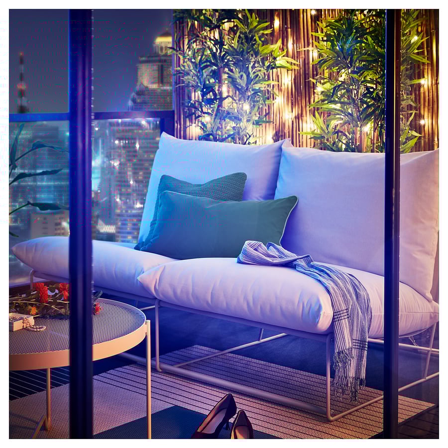 HAVSTEN 2seat sofa, in/outdoor, without armrests/beige, 164x94x90 cm