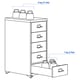 Drawer Railing Normal HELMER drawer unit on castors, red, 28x44x65 cm - IKEA