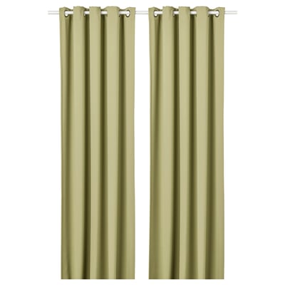 Olive HILLEBORG curtains, recycled polyester, room-darkening.