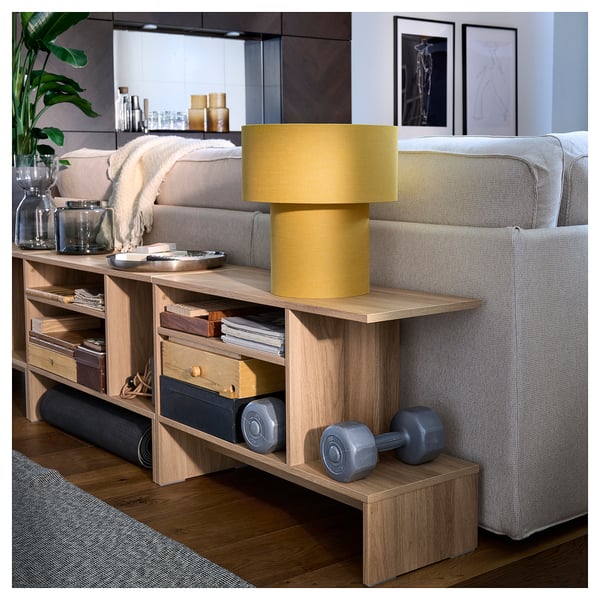 HOLMERUD Side table, oak effect, 80x31 cm