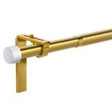 HUGAD Curtain rod, brass-colour, 120-210 cm