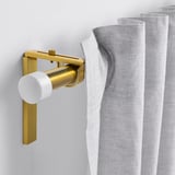 HUGAD Curtain rod, brass-colour, 120-210 cm
