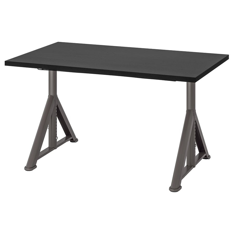 IDÅSEN desk, black/dark grey, 120x70 cm IKEA