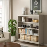 IDÅSEN Shelving unit, beige, 120x140 cm