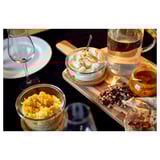 IKEA 365+ Food container with lid, round glass/bamboo, 400 ml