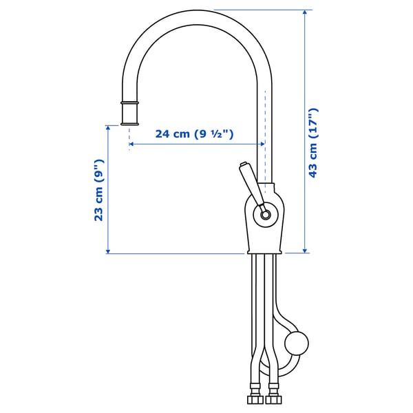 INSJÖN Kitchen mixer tap w pull-out spout, chrome-plated