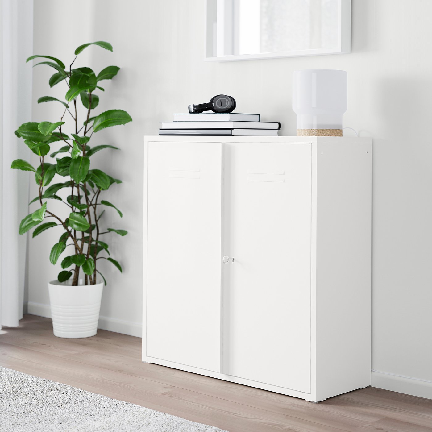 IVAR cabinet with doors, white, 80x83 cm - IKEA