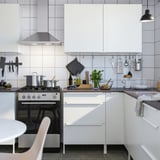 JÄRNBODA Kitchen, white, 220x62x219 cm