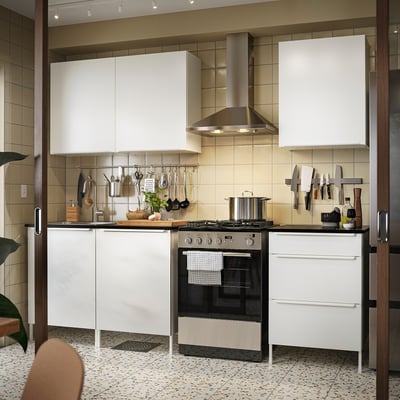 JÄRNBODA Kitchen, white, 180x62x219 cm