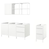 JÄRNBODA Kitchen, white, 220x62x219 cm
