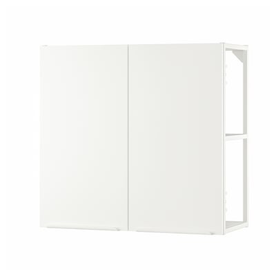 JÄRNBODA Wall cabinet, with shelf and doors white, 80x32x75 cm