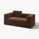 The brown IKEA JÄTTEBO modular sofa, showcasing its plush, corduroy fabric and versatile, modern design.
