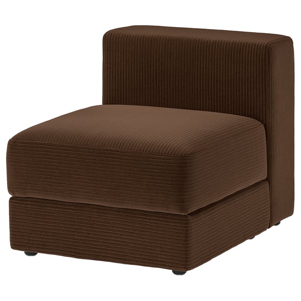 JÄTTEBO Cover 1-seat module with storage, Samsala dark brown