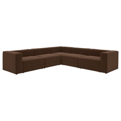 JÄTTEBO Modular corner sofa, 6 seat, Samsala dark brown