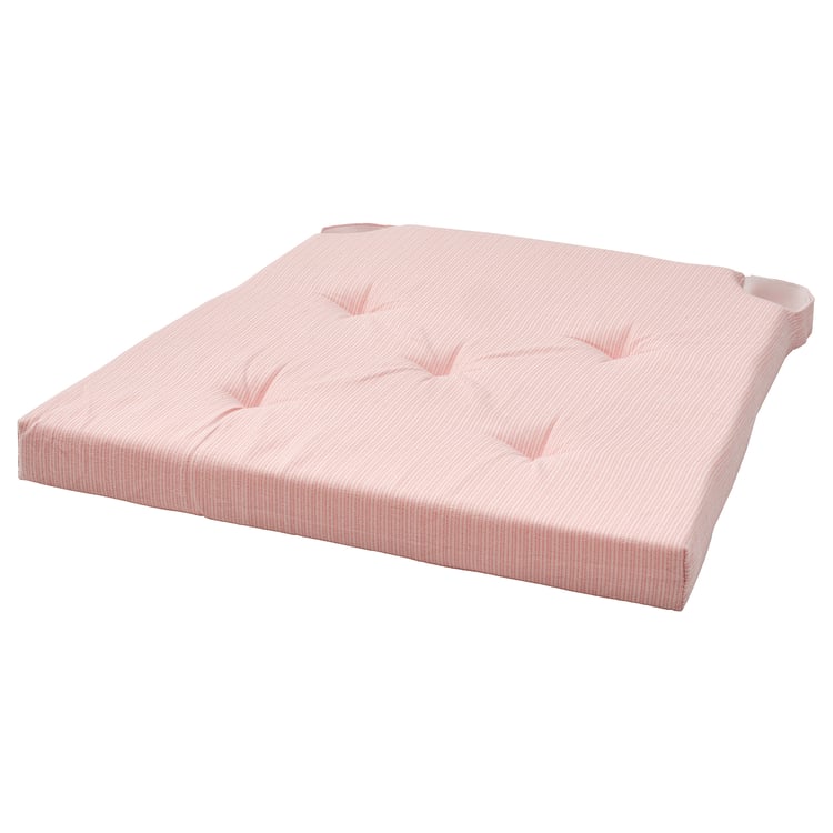 JUSTINA Chair pad pink/white IKEA