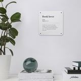 KÄNGSLEBODA Wall decoration, book lover, 20x20 cm