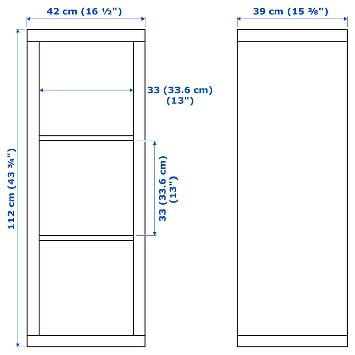 KALLAX Shelving unit, white, 42x112 cm IKEA