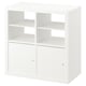 KALLAX Shelving unit, with 2 doors/with 2 shelf inserts white, 77x77 cm