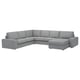 Option: KIVIK Corner sofa, 5-seat w chaise longue, Tibbleby beige/grey