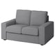 KIVIK Cover for compact 2-seat sofa, Tibbleby beige/grey
