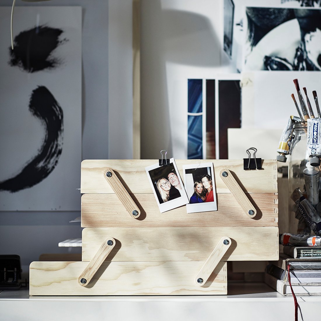 KLÄMMEMACKA سلة رسائل, لون طبيعي خشب معاكس IKEA