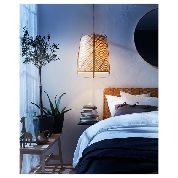 KNIXHULT Pendant lamp, bamboo/handmade, 40 cm