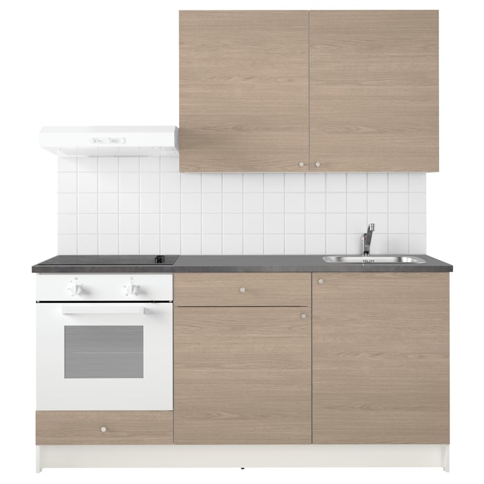 KNOXHULT مطبخ مظهر الخشب رمادي IKEA
