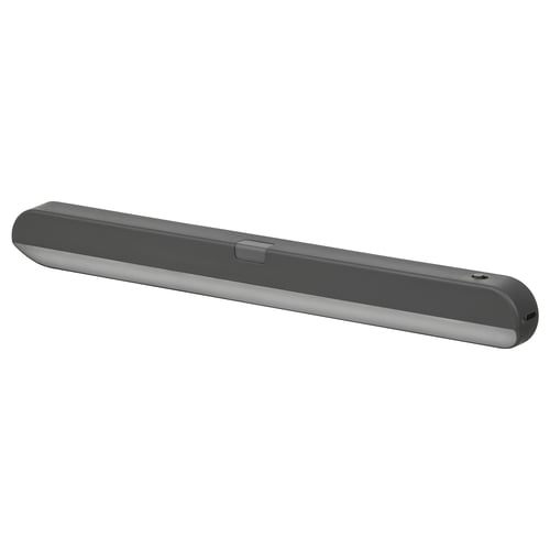 Black KÖLVATTEN wireless light; slim, sensor-activated for closets/drawers.