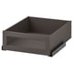 KOMPLEMENT Drawer with framed glass front, dark grey, 50x58 cm
